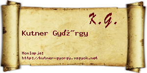 Kutner György névjegykártya