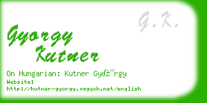 gyorgy kutner business card